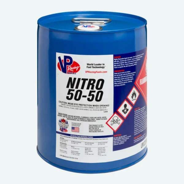 VP Nitro 50-50: Methanol & Nitromethane Racing Fuel – 5 Gal.